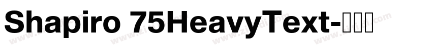 Shapiro 75HeavyText字体转换 Shapiro 75HeavyText字体转换